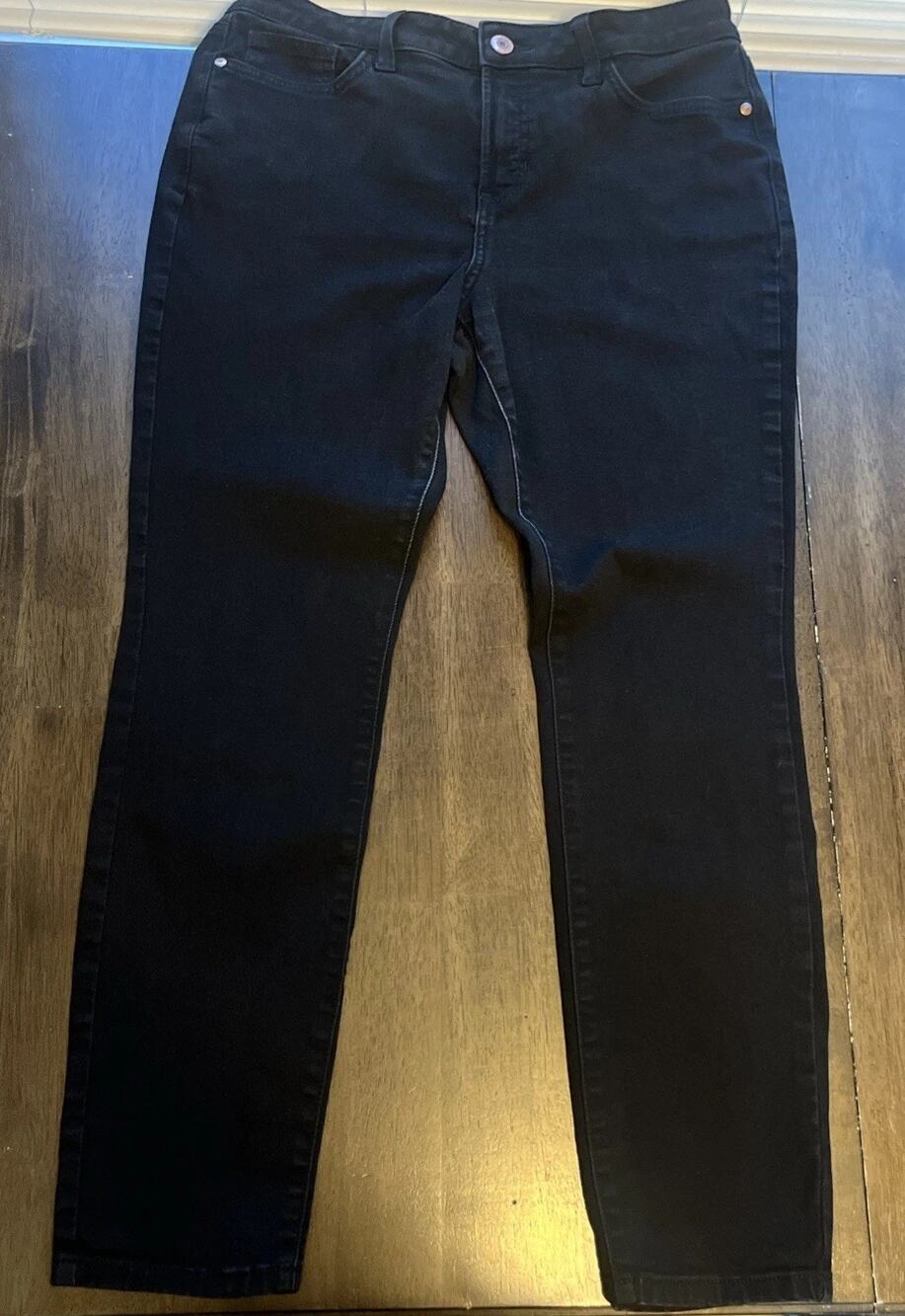 LC Lauren Conrad Mid Rise Skinny Jeans Black Women’s Size 12